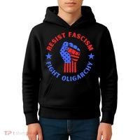 Fight Oligarchy Defend Democracy Kids Hoodie thumb 4