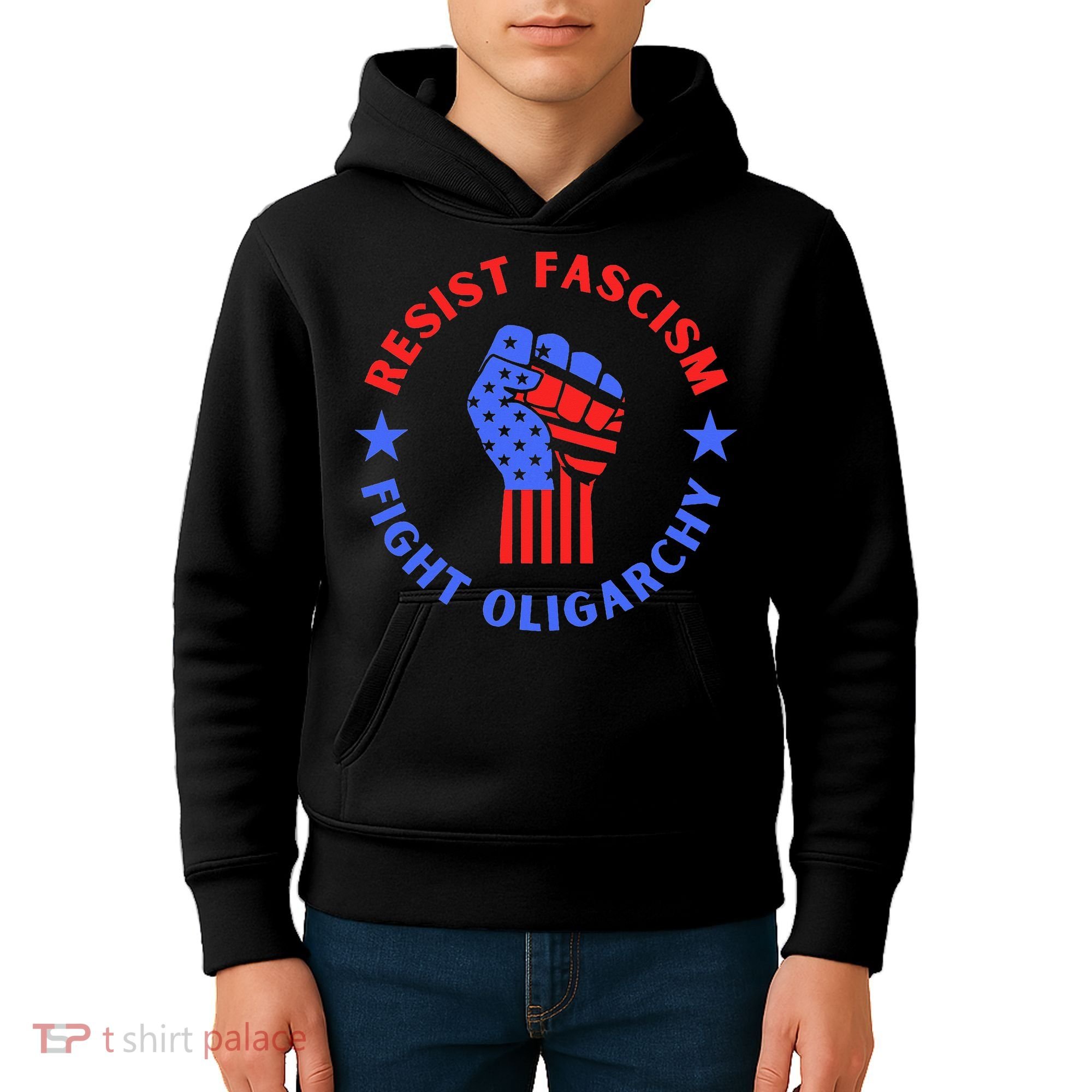 Fight Oligarchy Defend Democracy Kids Hoodie