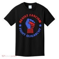 Fight Oligarchy Defend Democracy Kids T-Shirt thumb 0