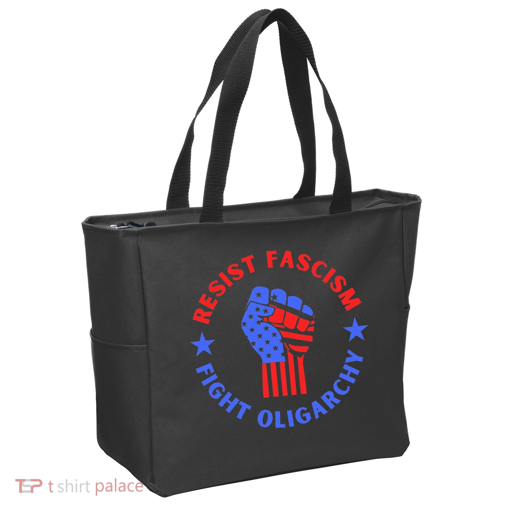 Fight Oligarchy Defend Democracy Tote Bag