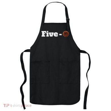 Five O Donut Funny Cop Apron