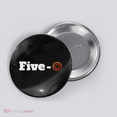 Five O Donut Funny Cop Button