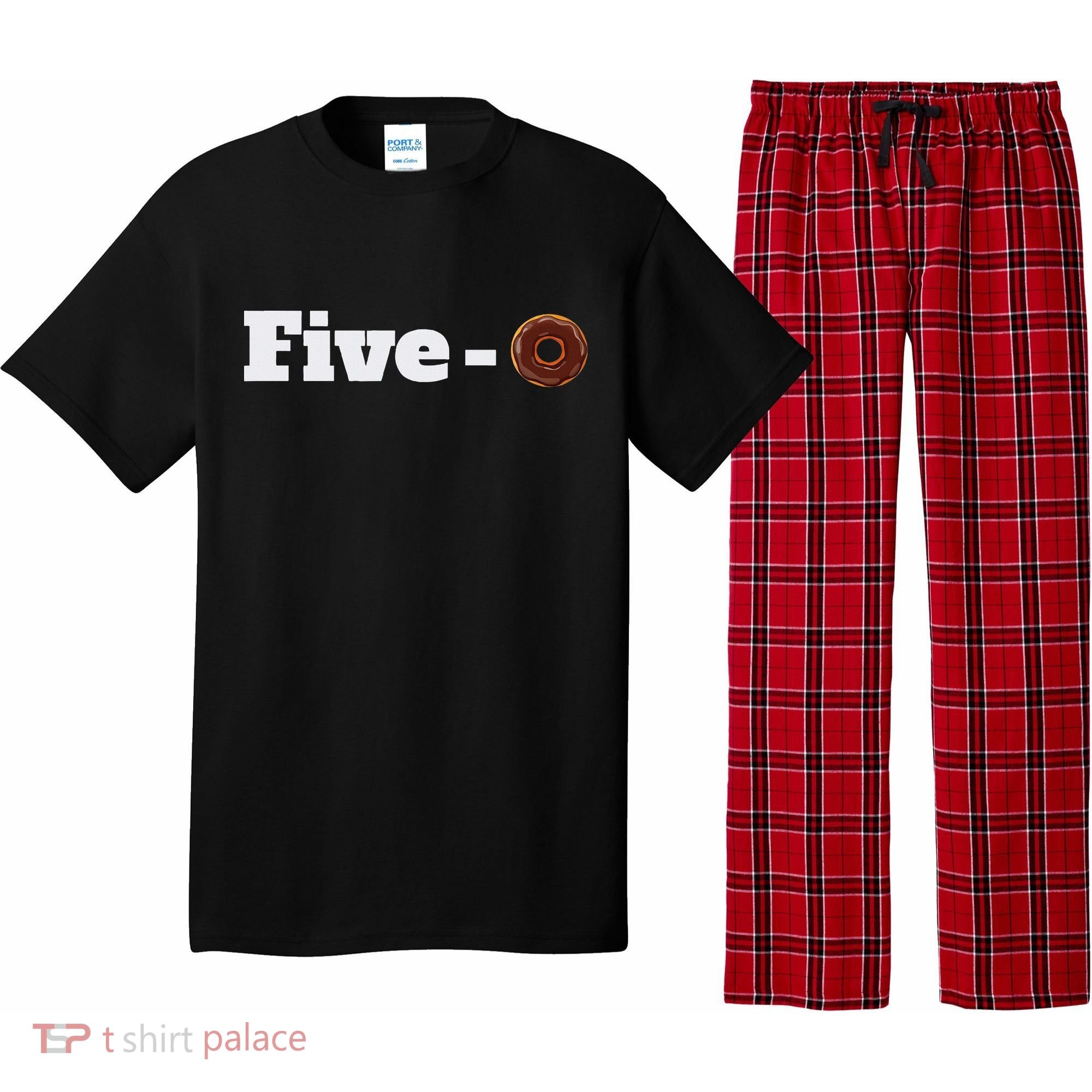 Five O Donut Funny Cop Pajama Set