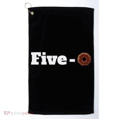 Five O Donut Funny Cop Golf Towel