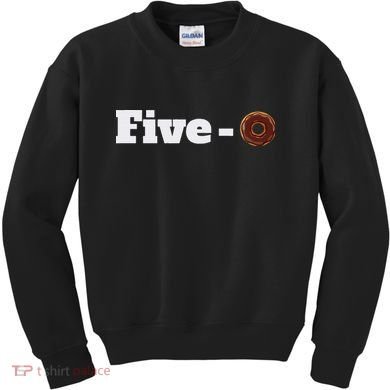 Five O Donut Funny Cop Kids Sweatshirt