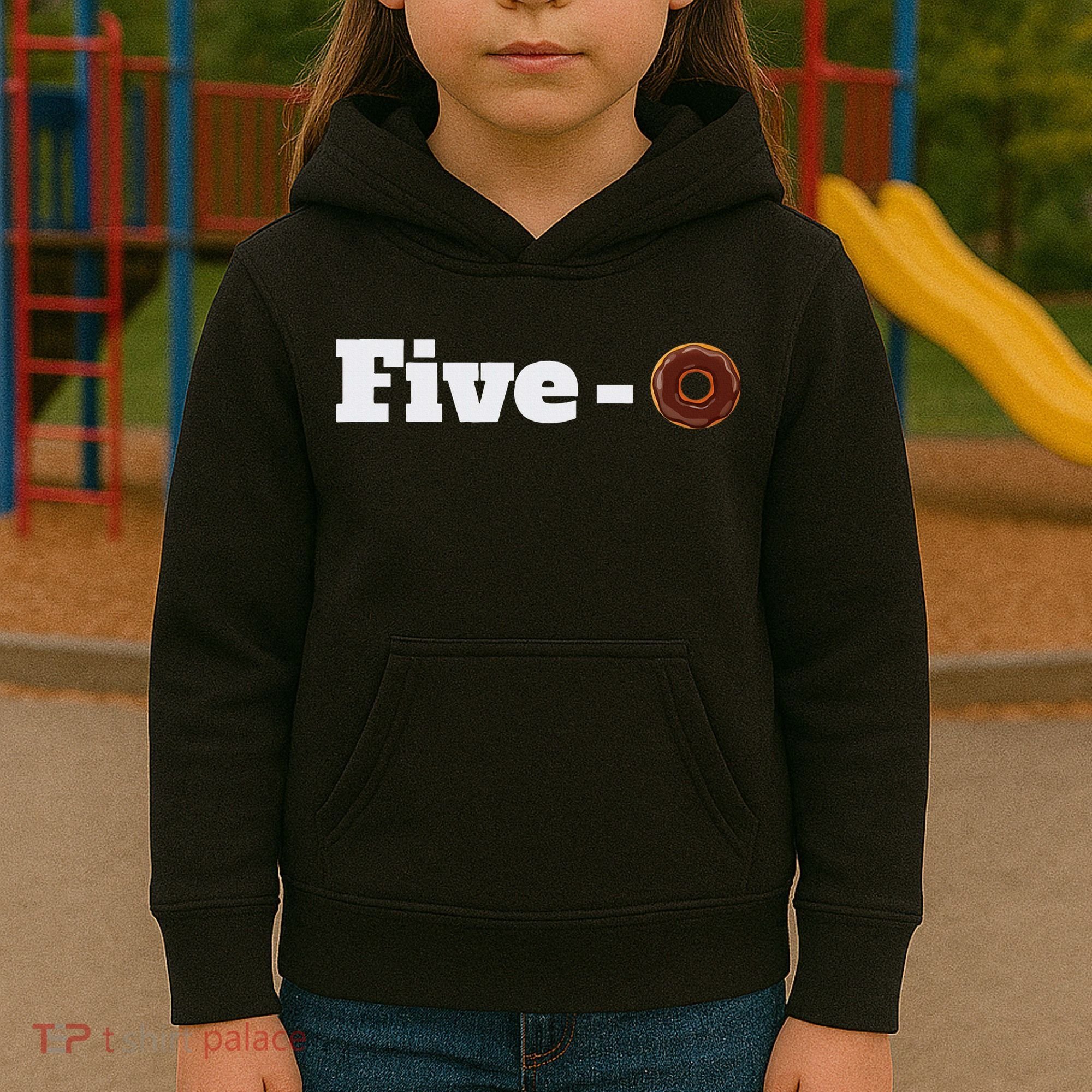 Five O Donut Funny Cop Kids Hoodie