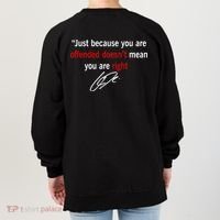 Freedom Offended Does't Mean Your Right Charlie Kirk Front & Back Women's Sweatshirt thumb 1