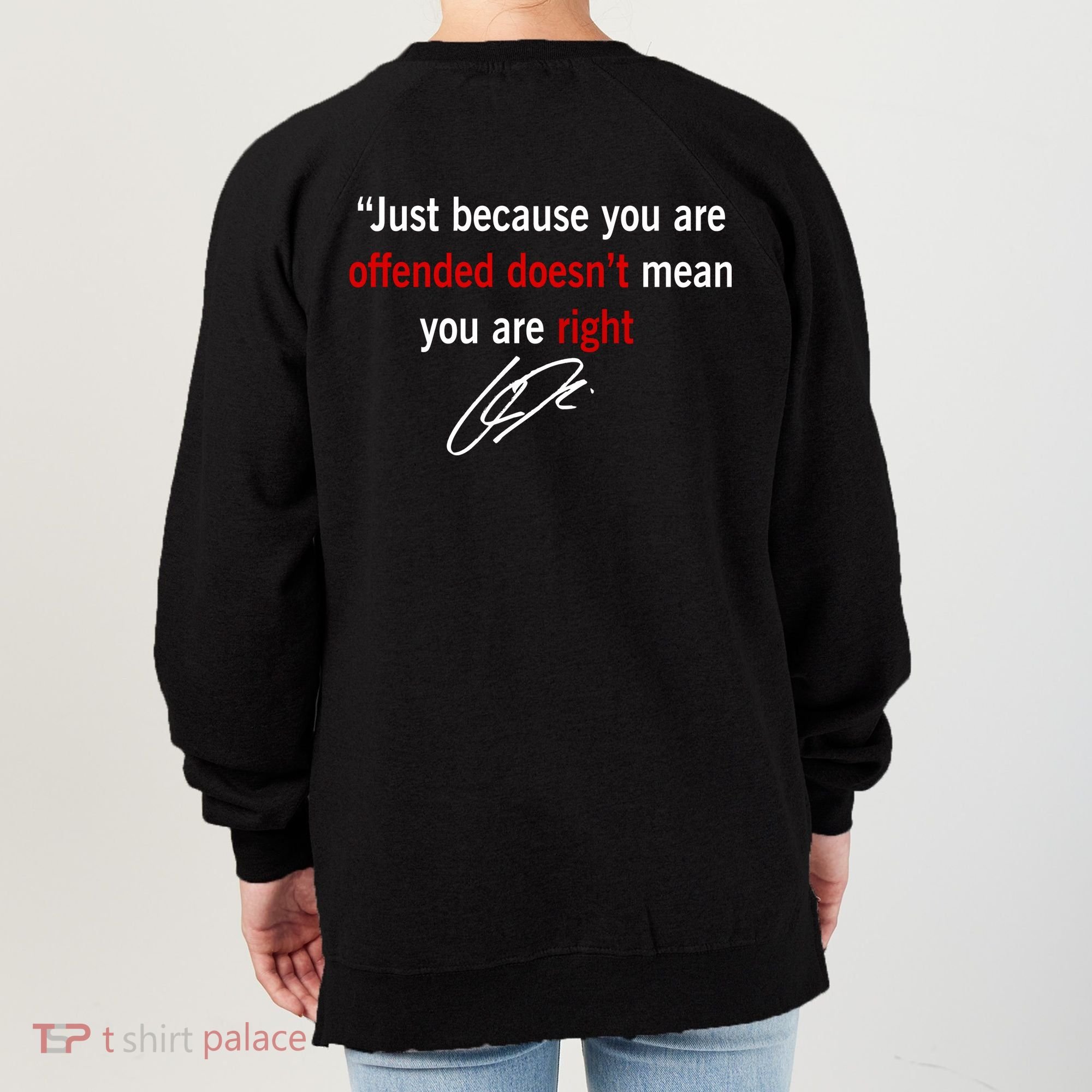 Freedom Offended Does't Mean Your Right Charlie Kirk Front & Back Women's Sweatshirt