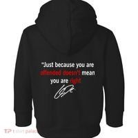 Freedom Offended Does't Mean Your Right Charlie Kirk Front & Back Toddler Hoodie thumb 1