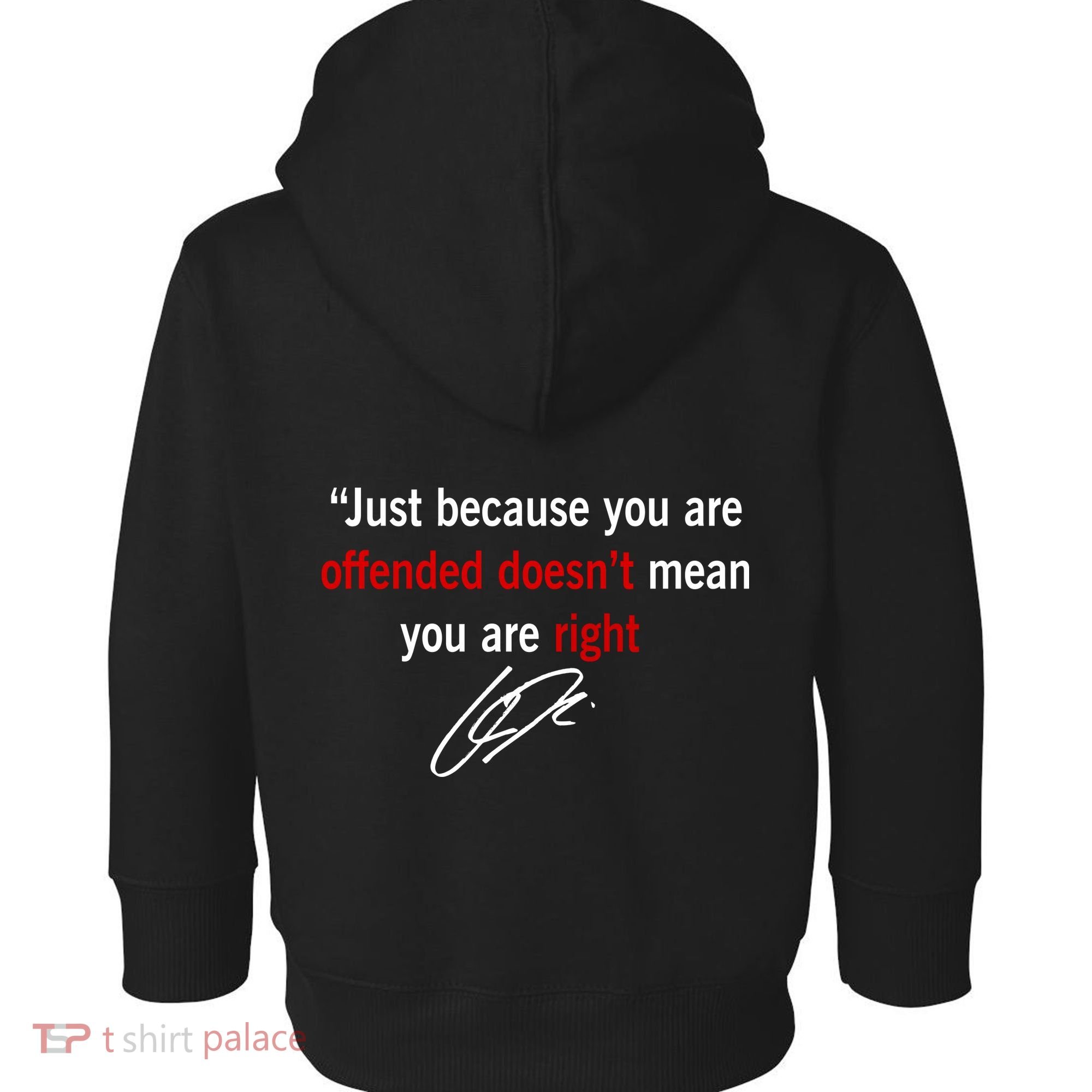 Freedom Offended Does't Mean Your Right Charlie Kirk Front & Back Toddler Hoodie