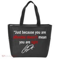 Freedom Offended Does't Mean Your Right Charlie Kirk Front & Back Tote Bag thumb 1
