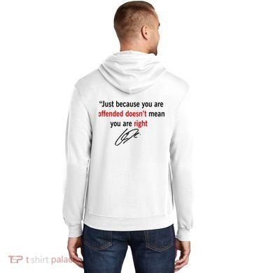 Freedom Offended Does't Mean Your Right Charlie Kirk Front & Back Hoodie back