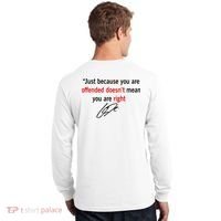 Freedom Offended Does't Mean Your Right Charlie Kirk Front & Back Long Sleeve Shirt thumb 1