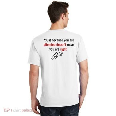 Freedom Offended Does't Mean Your Right Charlie Kirk Front & Back T-Shirt back