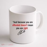 Freedom Offended Does't Mean Your Right Charlie Kirk Front & Back Coffee Mug thumb 1