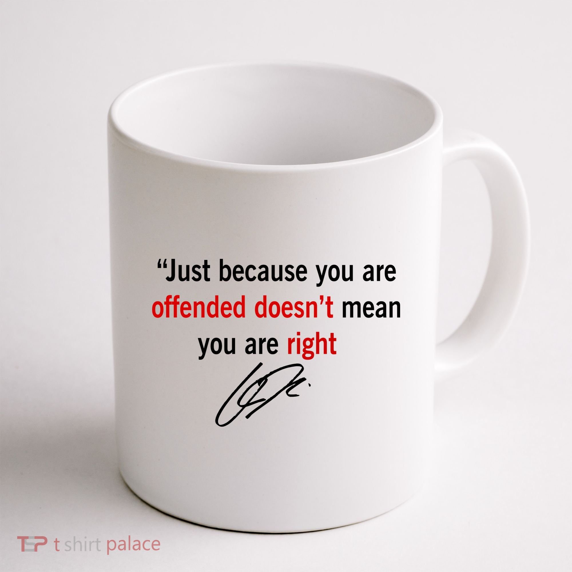 Freedom Offended Does't Mean Your Right Charlie Kirk Front & Back Coffee Mug