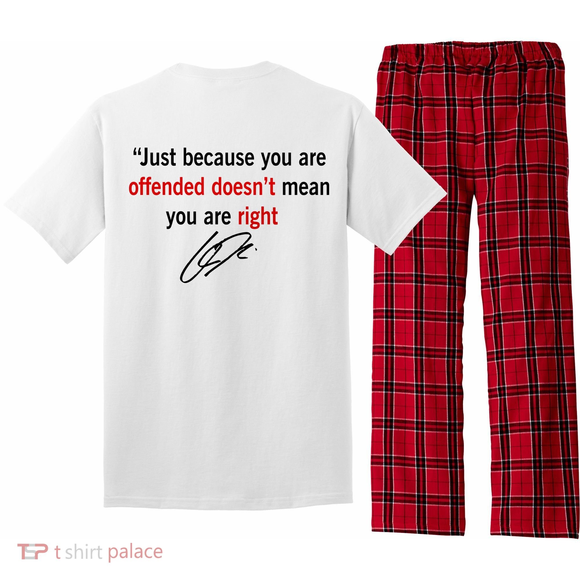 Freedom Offended Does't Mean Your Right Charlie Kirk Front & Back Pajama Set