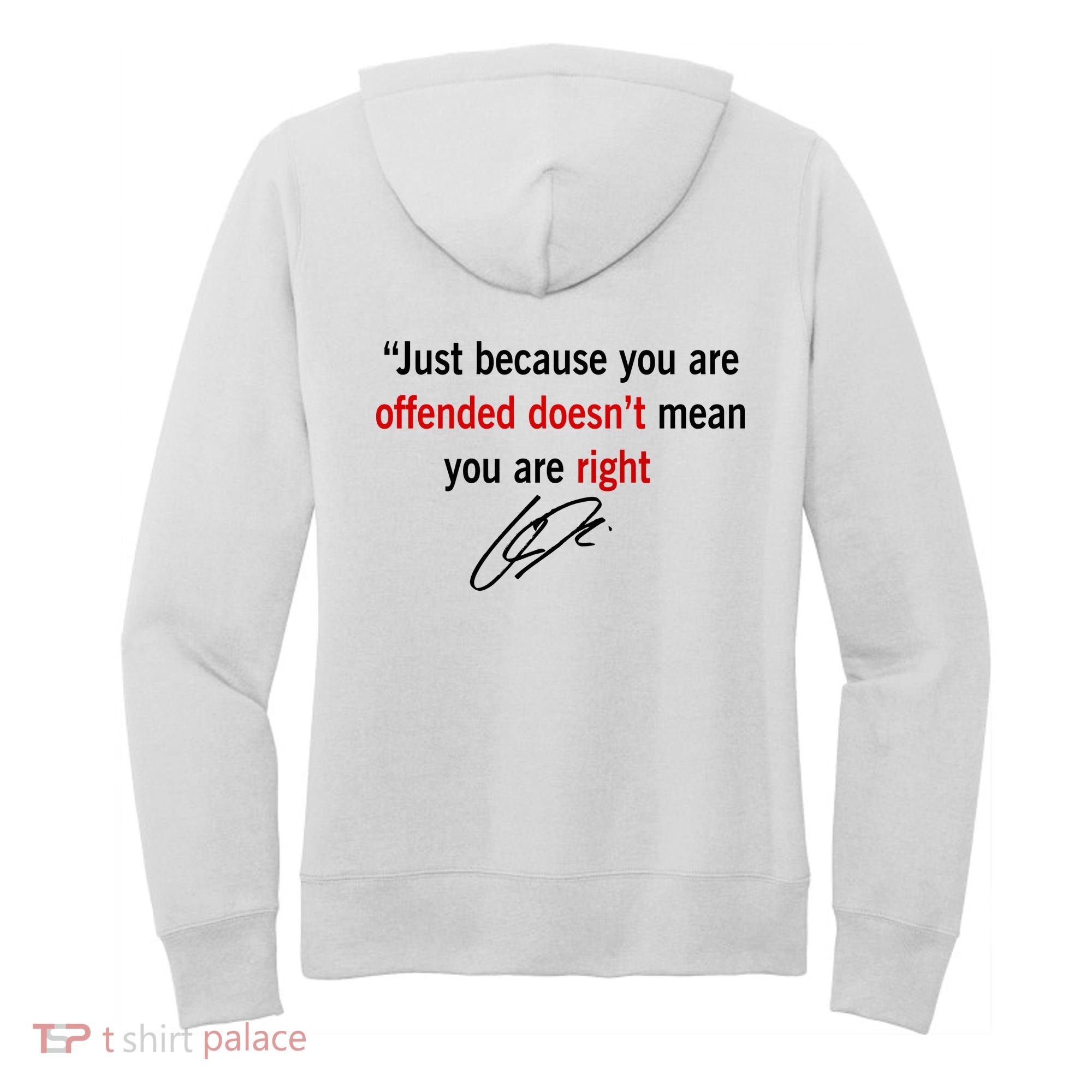 Freedom Offended Does't Mean Your Right Charlie Kirk Front & Back Women's Hoodie