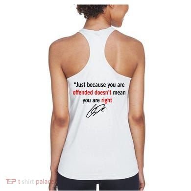 Freedom Offended Does't Mean Your Right Charlie Kirk Front & Back Women's Tank Top back