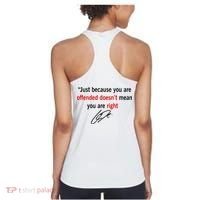 Freedom Offended Does't Mean Your Right Charlie Kirk Front & Back Women's Tank Top thumb 1