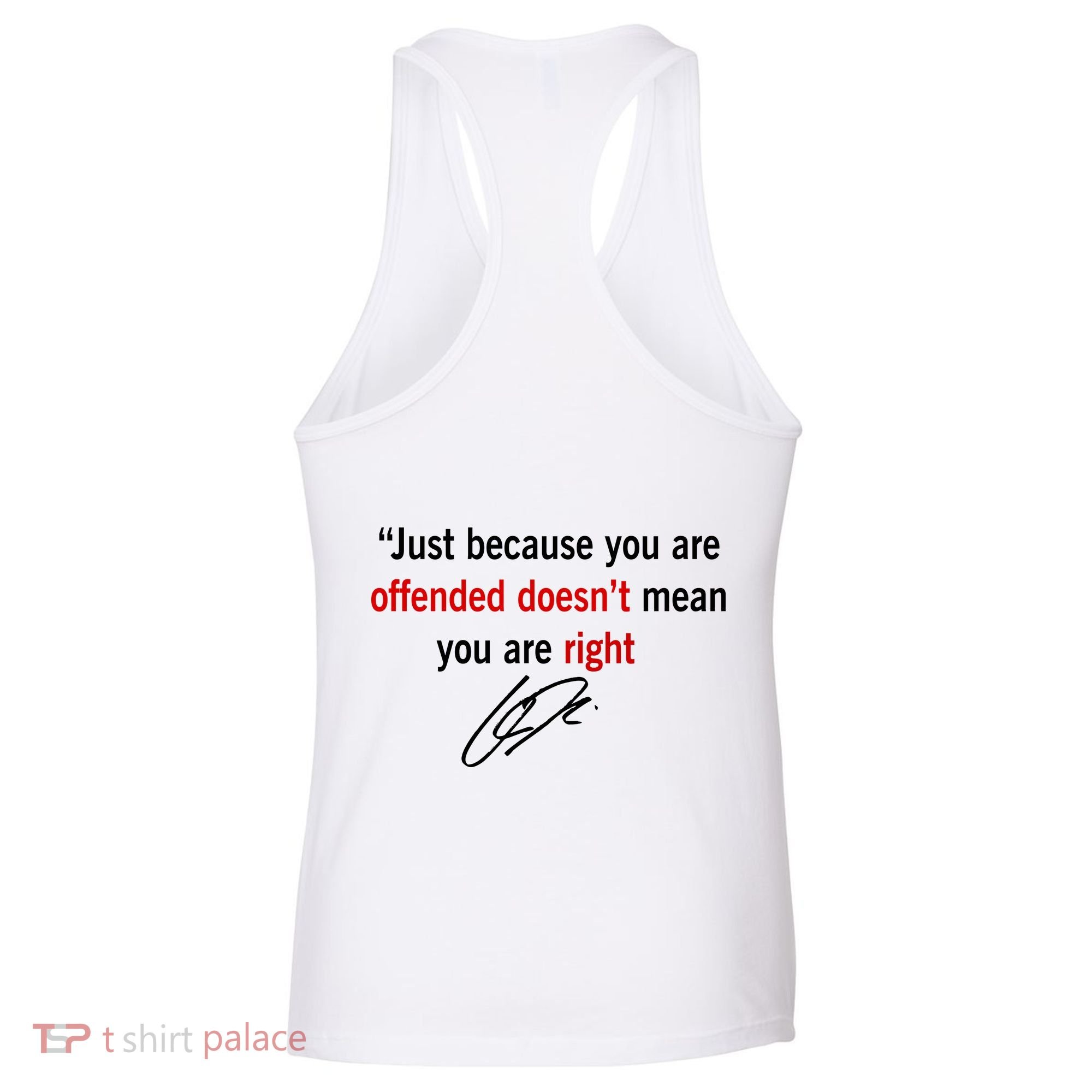 Freedom Offended Does't Mean Your Right Charlie Kirk Front & Back Women's Tank Top