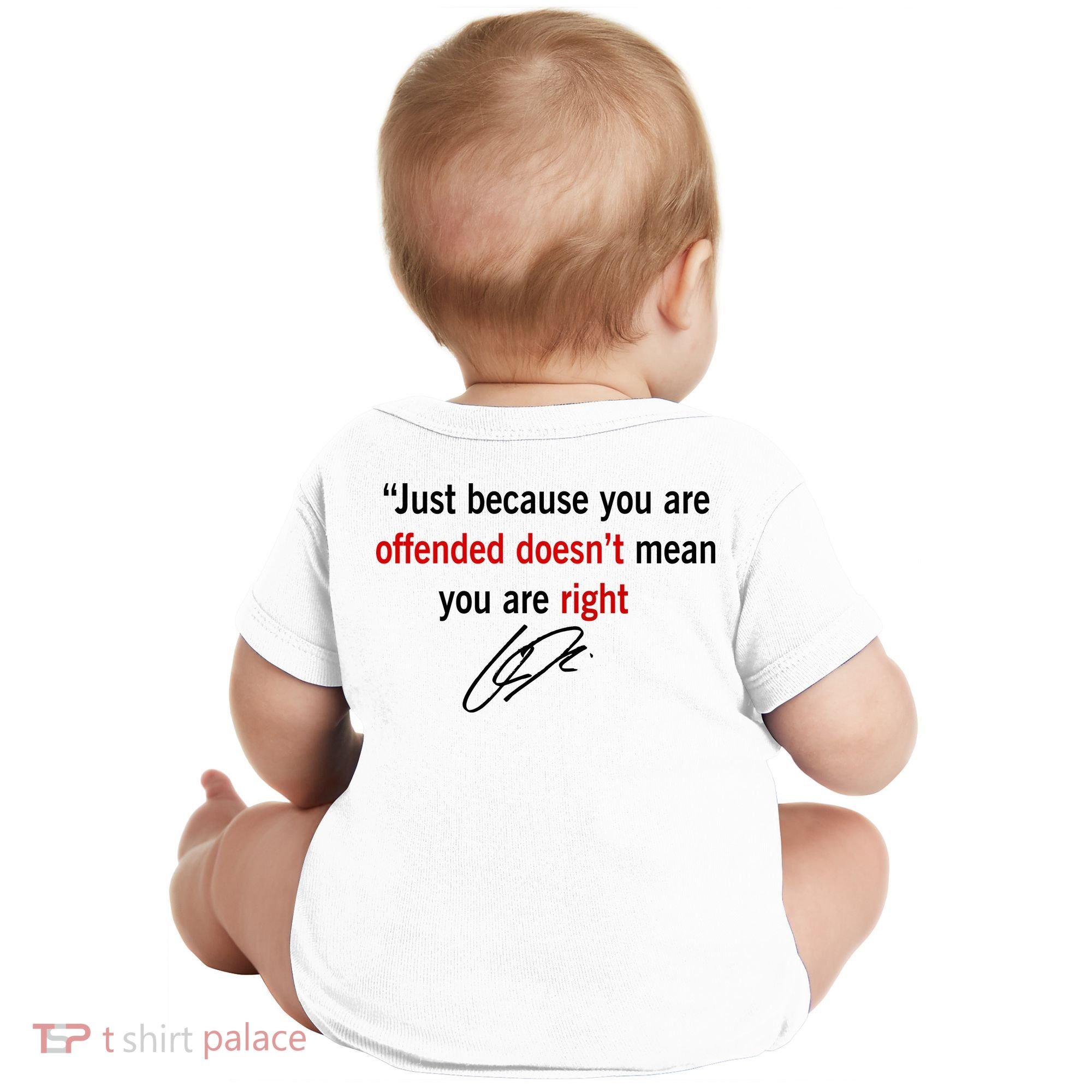 Freedom Offended Does't Mean Your Right Charlie Kirk Front & Back Baby Bodysuit