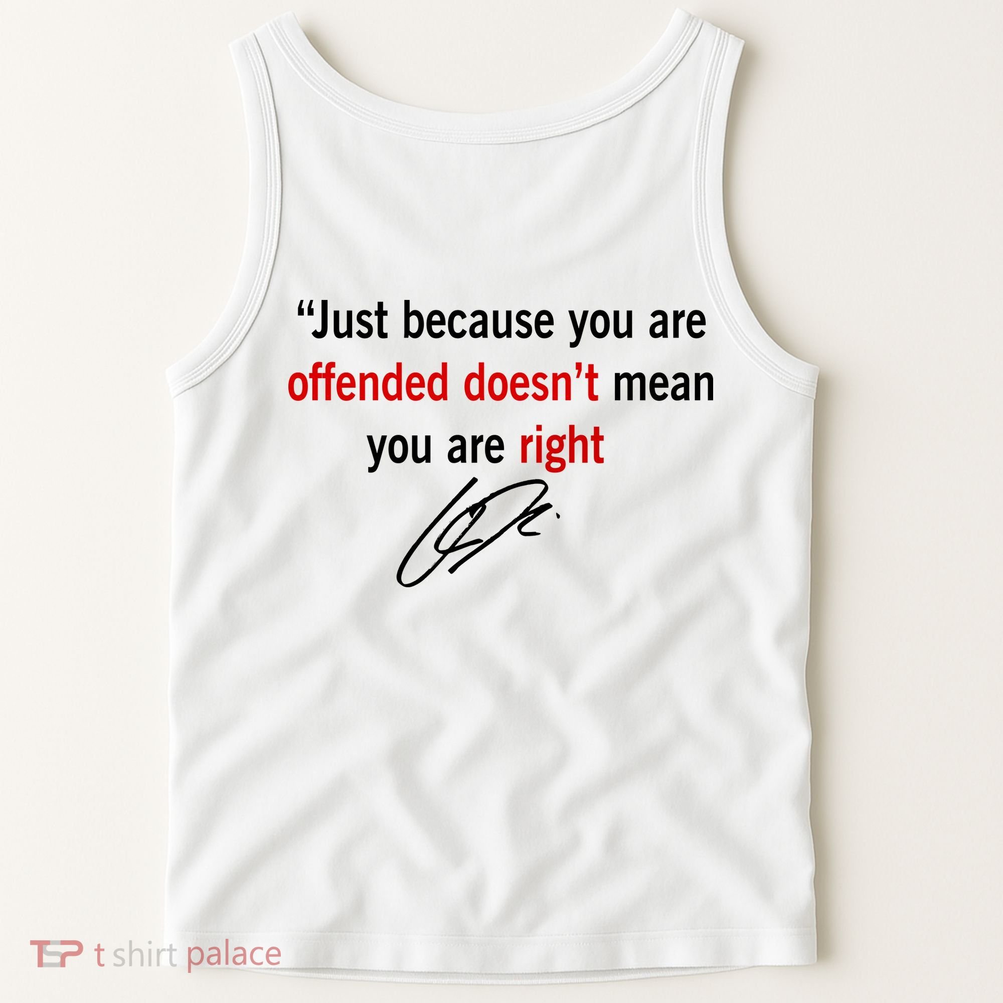 Freedom Offended Does't Mean Your Right Charlie Kirk Front & Back Tank Top
