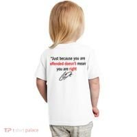 Freedom Offended Does't Mean Your Right Charlie Kirk Front & Back Toddler T-Shirt thumb 1