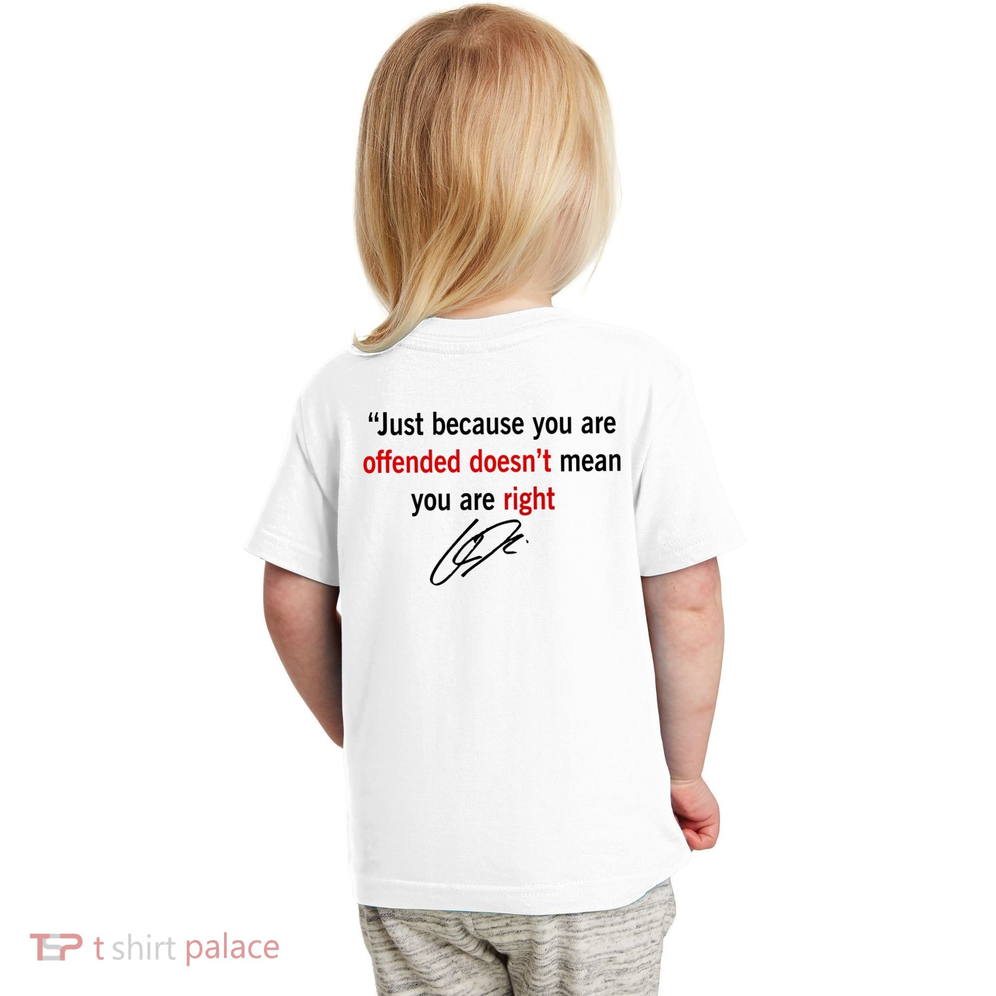 Freedom Offended Does't Mean Your Right Charlie Kirk Front & Back Toddler T-Shirt