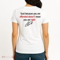 Freedom Offended Does't Mean Your Right Charlie Kirk Front & Back Women's T-Shirt thumb 1
