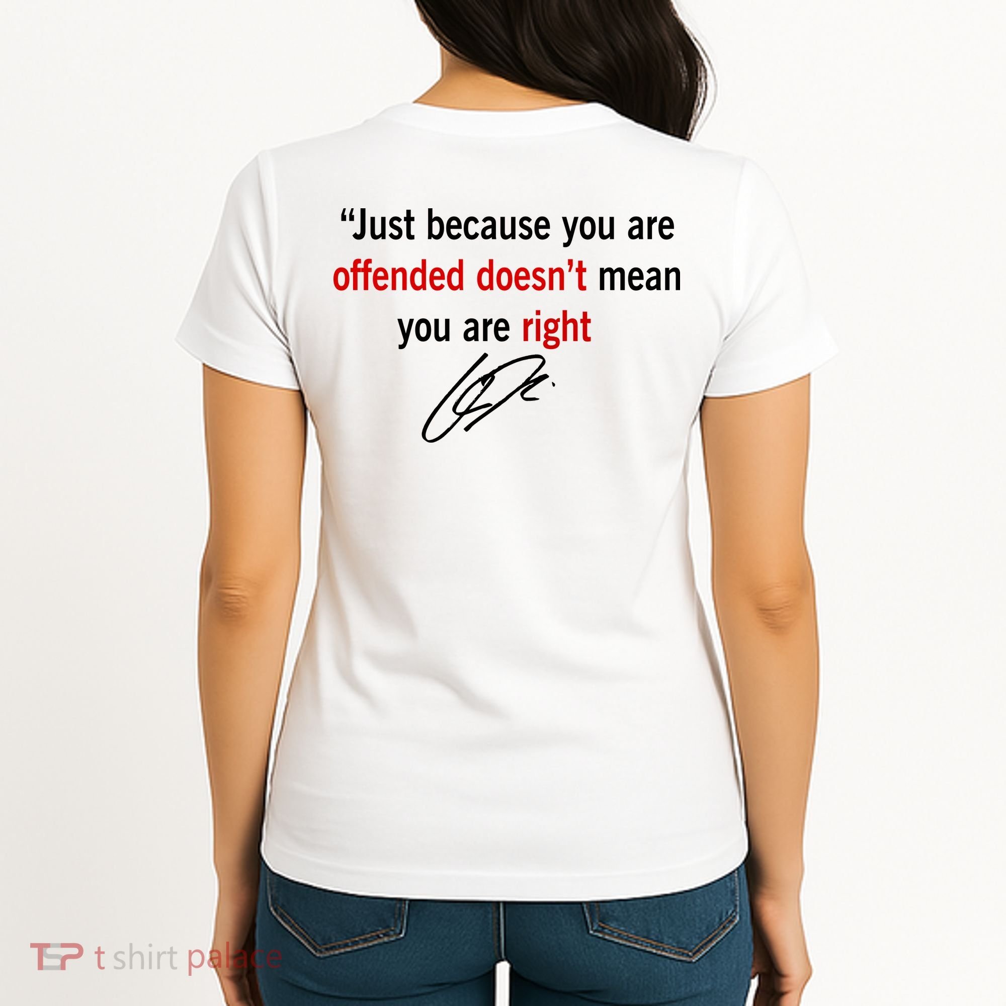 Freedom Offended Does't Mean Your Right Charlie Kirk Front & Back Women's T-Shirt