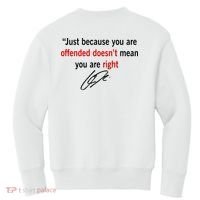 Freedom Offended Does't Mean Your Right Charlie Kirk Front & Back Kids Sweatshirt thumb 1
