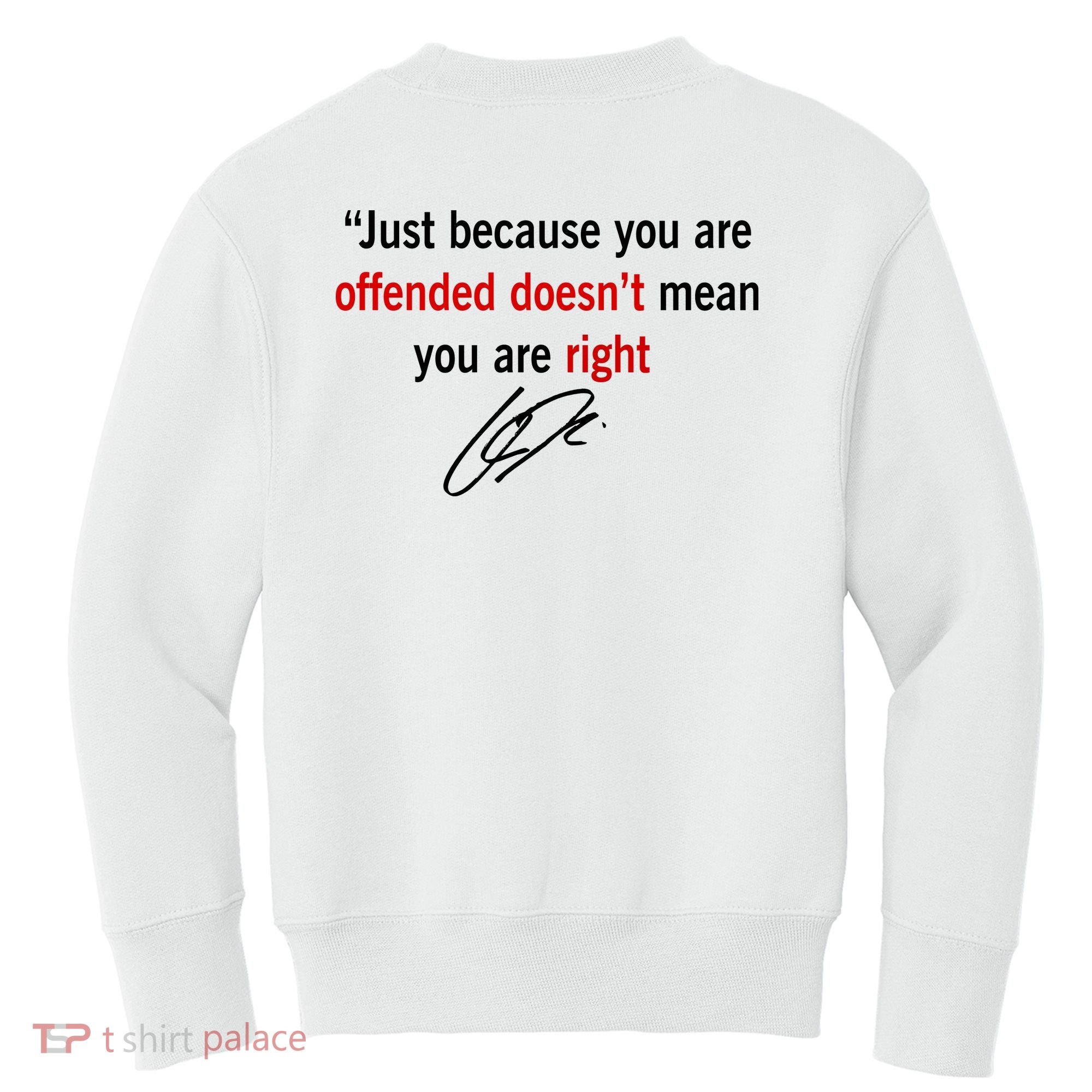 Freedom Offended Does't Mean Your Right Charlie Kirk Front & Back Kids Sweatshirt