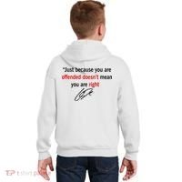 Freedom Offended Does't Mean Your Right Charlie Kirk Front & Back Kids Hoodie thumb 1