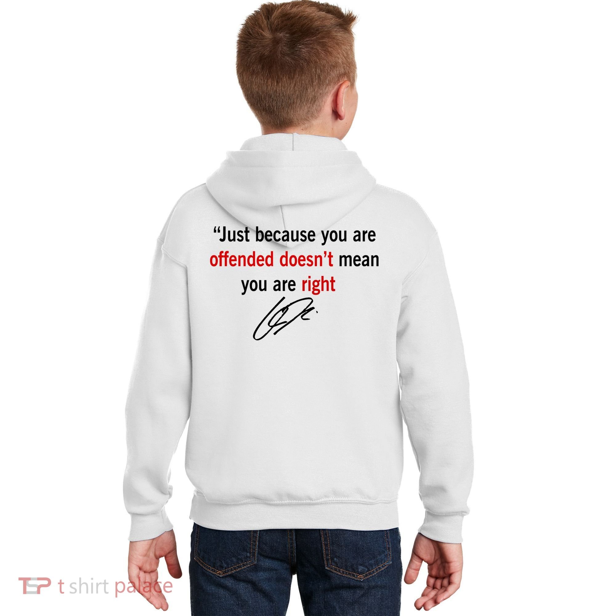 Freedom Offended Does't Mean Your Right Charlie Kirk Front & Back Kids Hoodie