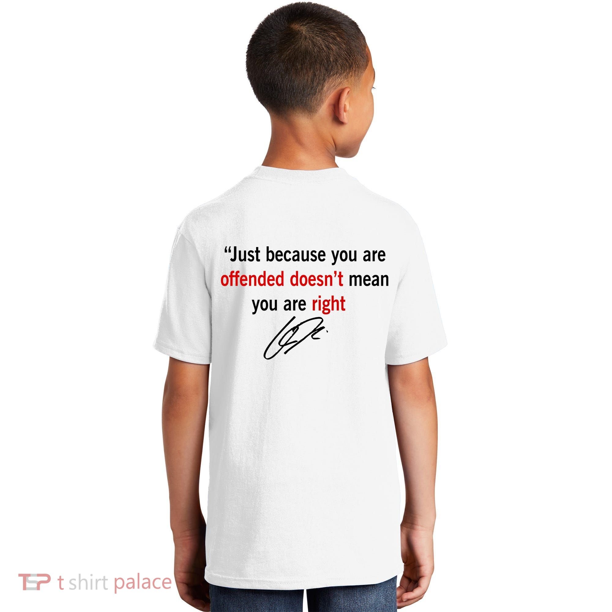 Freedom Offended Does't Mean Your Right Charlie Kirk Front & Back Kids T-Shirt