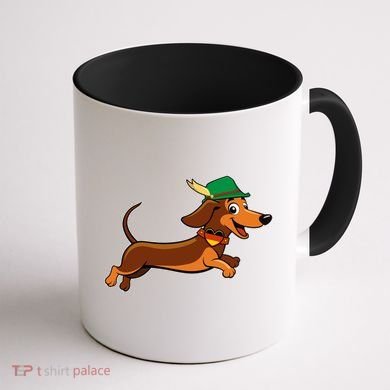 Funny Oktoberfest Dachshund Coffee Mug back