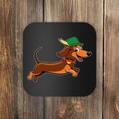 Funny Oktoberfest Dachshund Coaster