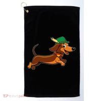 Funny Oktoberfest Dachshund Golf Towel thumb 0