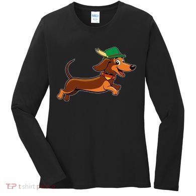 Funny Oktoberfest Dachshund Women's Long Sleeve Shirt