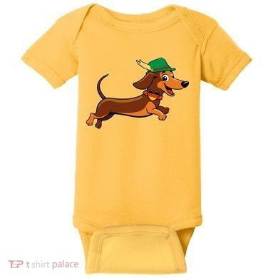 Funny Oktoberfest Dachshund Baby Bodysuit