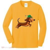 Funny Oktoberfest Dachshund Kids Long Sleeve Shirt thumb 0
