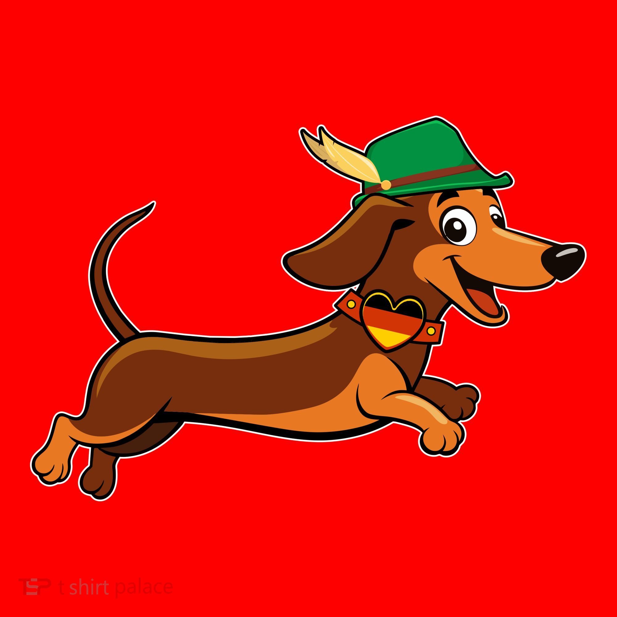 Funny Oktoberfest Dachshund Santa Hat