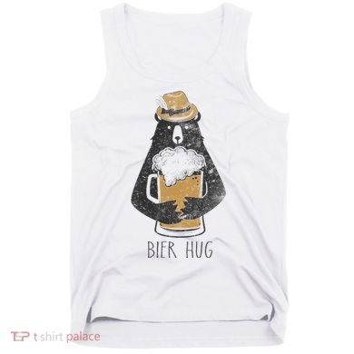 Funny Oktoberfest Design Bier Beer Bear Hug German Party Tank Top