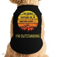Funny Outdoor Dad Joke Pun Im Outstanding Doggie Tank thumb 0