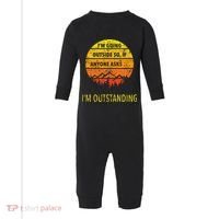 Funny Outdoor Dad Joke Pun Im Outstanding Infant Fleece One Piece thumb 0