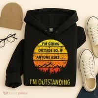 Funny Outdoor Dad Joke Pun Im Outstanding Hoodie thumb 4