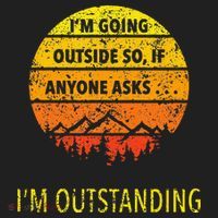 Funny Outdoor Dad Joke Pun Im Outstanding Beanie thumb 2