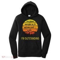 Funny Outdoor Dad Joke Pun Im Outstanding Women's Hoodie thumb 0