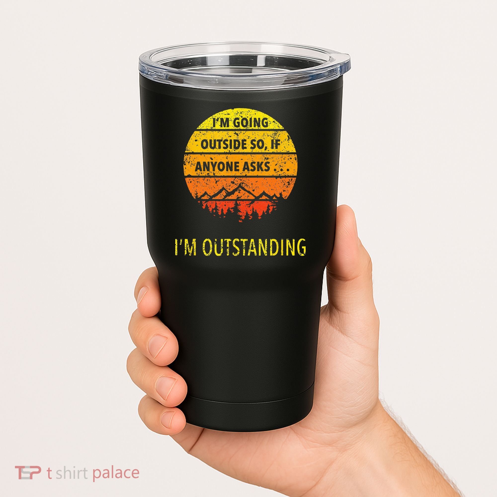 Funny Outdoor Dad Joke Pun Im Outstanding Tumbler